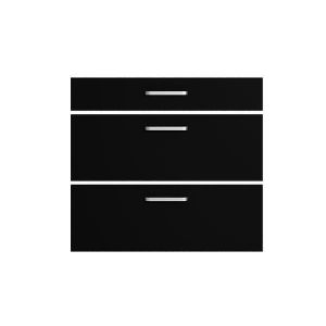 Frente cajón cocina zen negra para mueble de 80 cm