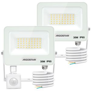 Aigostar focos LED exterior con detección de movimiento 30w 4000k,2 pcs