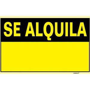 Normaluz señal luminiscente  "se alquila" 35x45cm rd50401