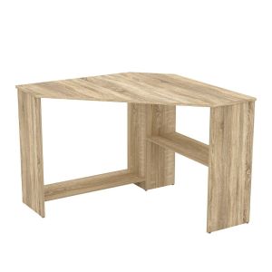 Escritorio de esquina karo – roble claro – diseño moderno con almacenamient