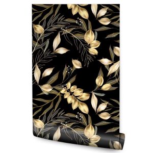 Papel Pintado Para Dormitorio Con Hojas Tropicales Naturaleza 53cm x 10m