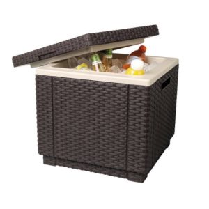Keter nevera jardín ice cube marrón anxpxal cm 42x42x41