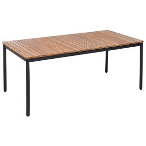 Mesa de jardín vallese 180 cm 90 cm madera de acacia marrón