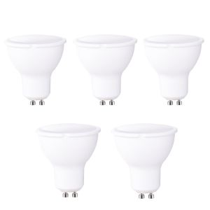 Pack 5 bombillas a2bc LED gu10 8w luz neutra 4000k