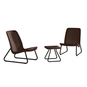 Conjunto de exterior de sillas y mesa rio de keter - marrón