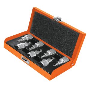 Juego de llaves vaso torx, cuadro 1/2" - 7 piezas