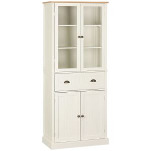 Alacena de cocina 76x40x182.5 cm color beige Homcom, hogar - cocina