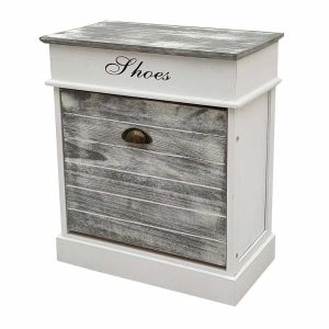 Zapatero de madera blanco 50x28x58