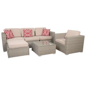 Set mesa , sofá, sillón y reposapiés