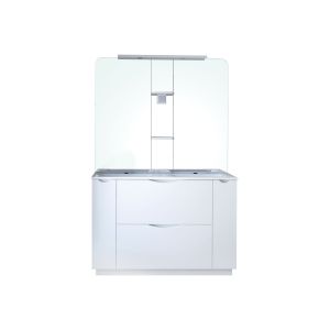 Mueble de mesa palermo - 120cm - blanco - lacado - entregado en kit
