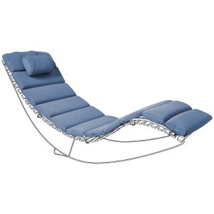Cojín para tumbona brescia premium 180 x 60 cm azul