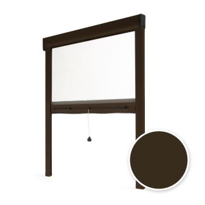 Mosquitera enrollable para ventana 80x100 cm - marrón