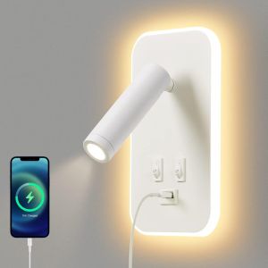 Aplique de pared interior usb 3 w blanco