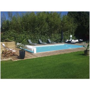 Piscina rectangular de madera "oceano" - 9.20 x 5.20 x 1.44 m