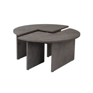 Mesa de centro de madera <<moira>> 90 x 90 x 41 cm - gris hormigón