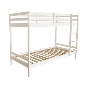 Litera infantil de madera "lionel" 90 x 190 cm - blanco