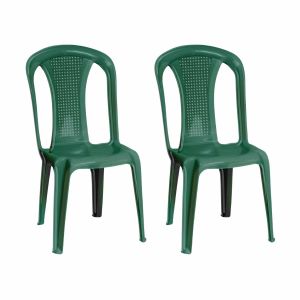 Pack 2 sillas de exterior apilables sin reposabrazos napoli 56x75x79cm