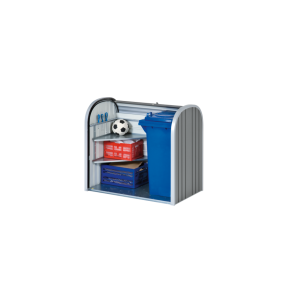 BAUL ARCON METALICO STOREMAX 160 BIOHORT JARDIN GRIS CUARZO