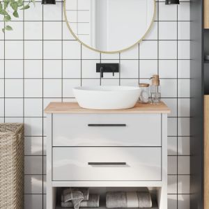 Encimera de baño madera maciza de haya 80x40x1,5 cm eerf2095