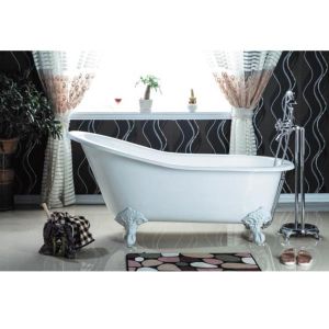 Bañera hierro ashford  146 cm patas blancas