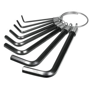Juego llaves allen tipo llavero - 1,5 a 6 mm - 8 llaves