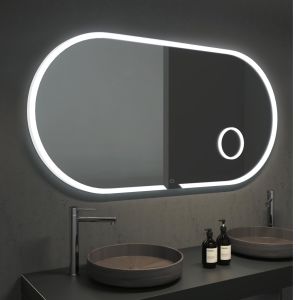 LEDimex - espejo ovalado 140x70cm LED antivaho x3 serie indiana