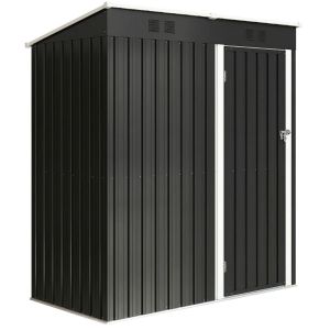 Caseta de jardín 163x90x179 cm acero galvanizado color gris Outsunny