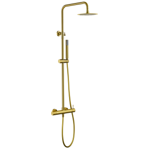 Conjunto ducha monomando genova oro cepillado [ imex® ]