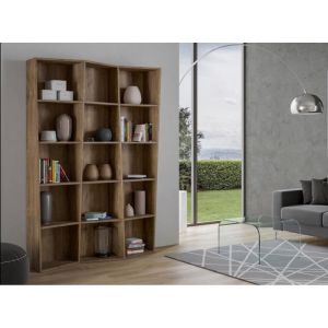 Biblioteca de madera de nogal desestructurada brika 137 cm