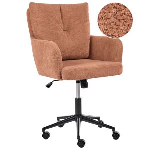 Silla de escritorio alpine tela marrón dorado