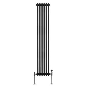 Radiador tradicional vertical de 2 columnas - 1800x 292mm - negro