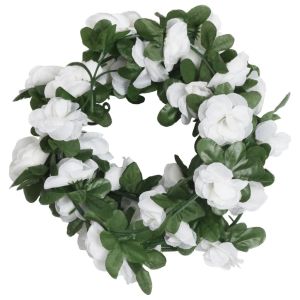 vidaXL guirnaldas de flores artificiales 6 uds blanco 250 cm