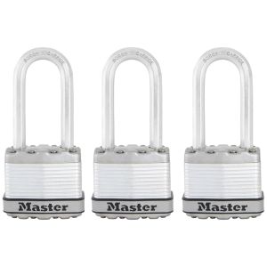 Master lock candado excell 3 unidades acero 45 mm m1eurtrilh