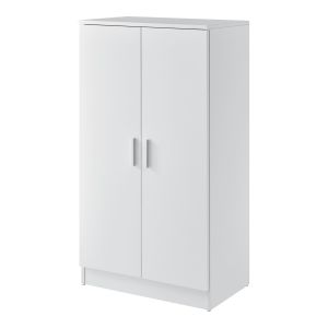 Zapatero con estantes y puertas tablero aglomerado 108 x 55 x 35cm - blanco