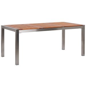 Mesa de jardín grosseto 180 cm 90 cm madera de eucalipto marrón