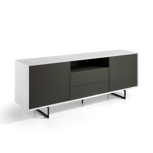 Momma Home aparador salón comedor diseño blanco gris modelo sanoa 200x45x74