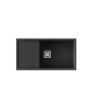 Poalgi - cubeta escurridor de granito 81x40 cm zie negro