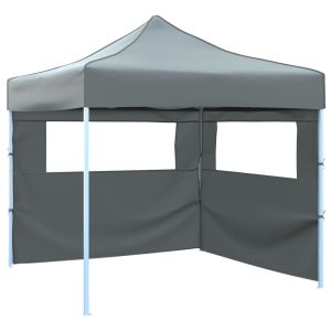 vidaXL carpa pleglable pop-up con 2 paredes 3x3 m antracita