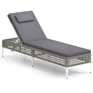 Chaise longue de jardín 194 x 55 x 40