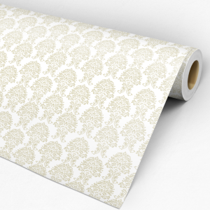 Papel pintado victoriano crema con motivo victoriano 60cm por 250cm