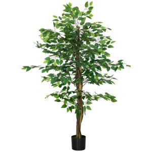 Planta artificial 15x15x150 cm peva color verde Homcom, hogar - decoración