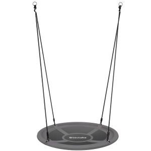 Columpio nido, ajustable, capacidad de carga 300 kg, textileno, gris/negro