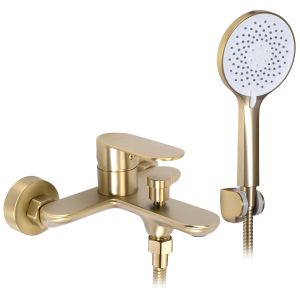 Rea grifo de bañera drop brush gold, 19x15x10 cm