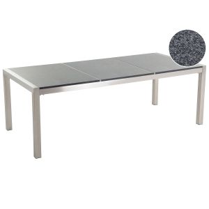 Mesa de jardín grosseto 220 cm 100 cm granito pulido gris