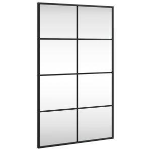 vidaXL espejo de pared rectangular de hierro negro 50x80 cm