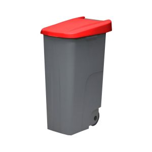 110 l - tapa cerrada | rojo | contenedor de basura denox  65, 85 y 110 - d