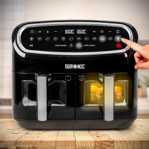 Duronic af24 freidora de aire 9l 2400w - programable - air fryer sin aceite