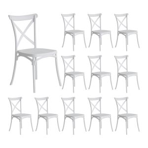 Pack 12 sillas para catering apilables caroline 45x40x87.5cm 7house