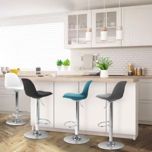 Taburetes de bar ajustables mix color - lote de 4 - 63-84 cm