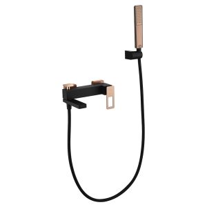 Grifo de bañera/ducha suecia negro oro rosa [ imex® ]